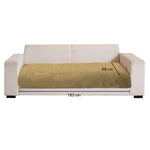 Rabbit Fur Sofa Cover 3 Seater (Anti Gold, 68x183 cm)