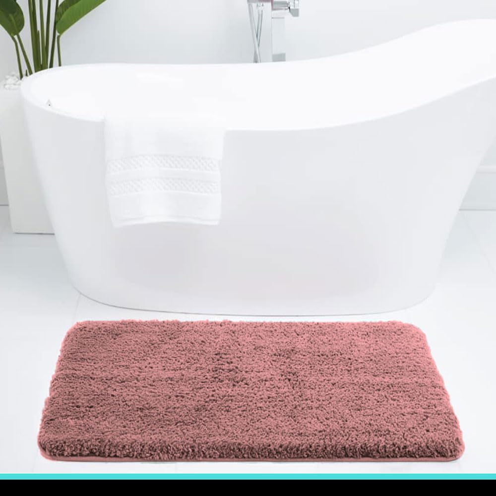 Vegas Microfiber Mats For Bathroom (45X75 Cm, Fuscia)