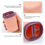Portable Toothbrush Holder Case Combo ( 7x21 cm, Peach) Pack of 2