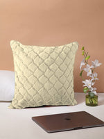 Cushion Cover Double Side Rabbit Fur Pack of 2 (16 x 16 inch ,Gold)