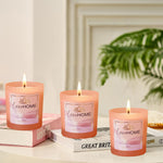 Scented Candles Set of 3 Fuscia