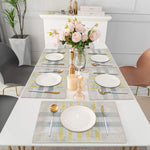 Zigzag Design Placemat for Dining Table Set of 6(30x45 CM White)