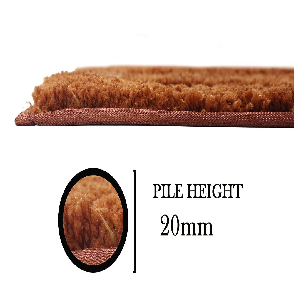 Bathmat 2500 GSM Microfiber Anti Skid (Rust, 45cm x 75cm)