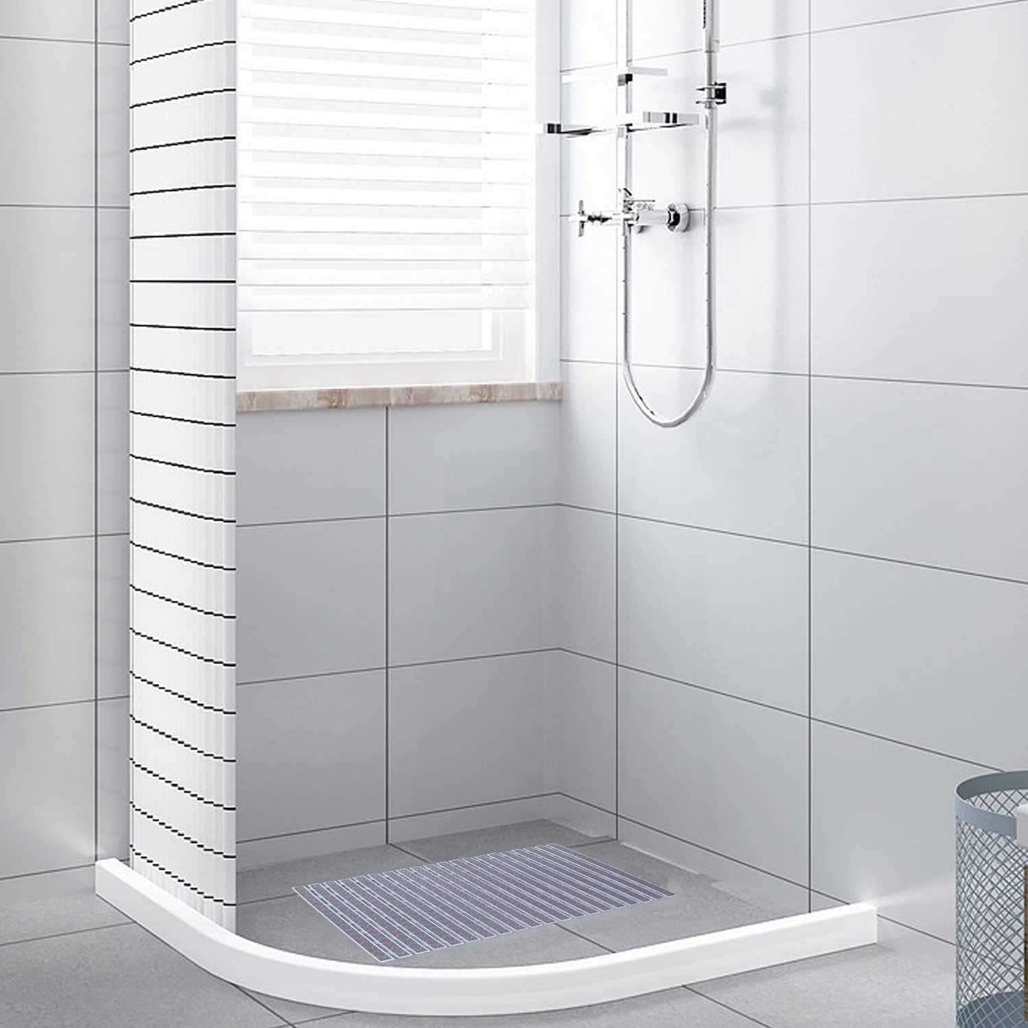 Shower Mats for Bathroom Anti Slip (Grey, 40x70 cm)