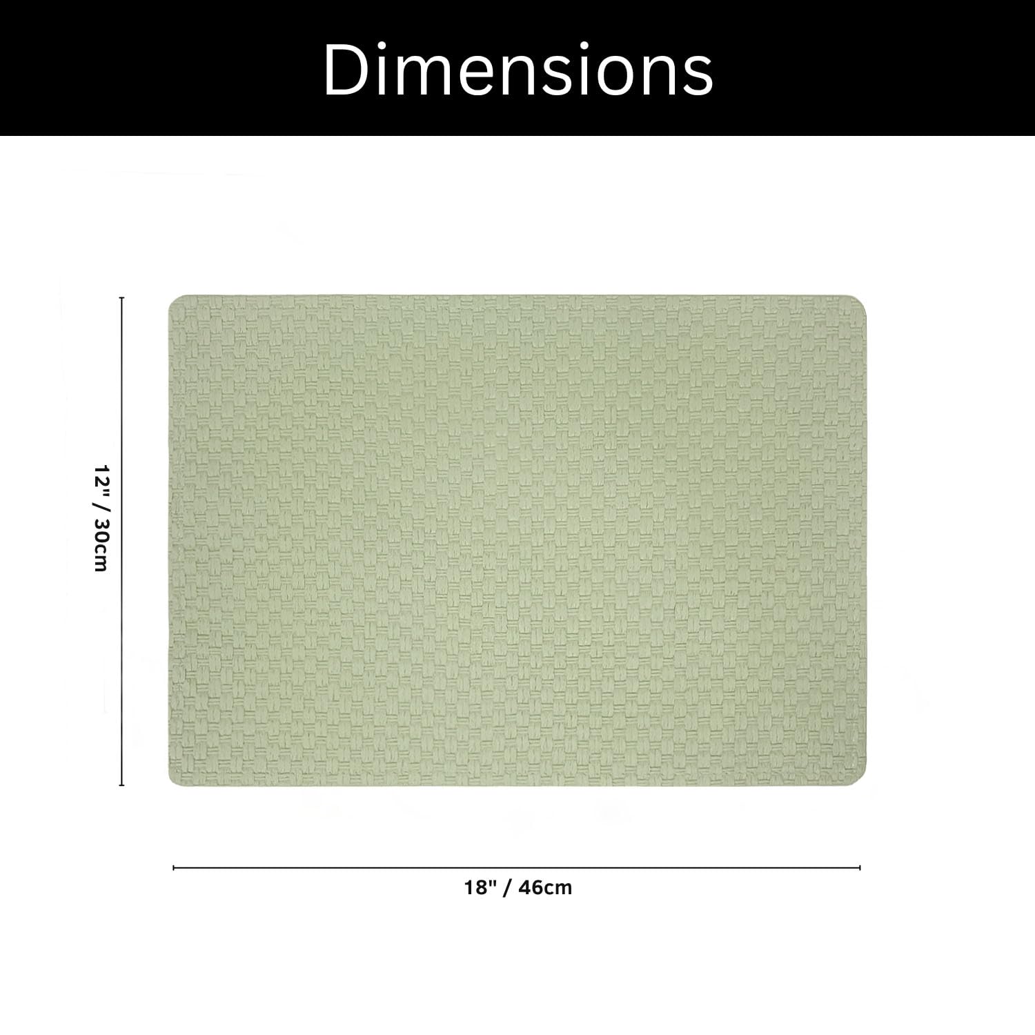 Dining Table Placemat Set of 2 (30x45 CM Green )