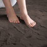 Rabbit Fur Soild Bath Mat (Cocoa, 45x75 cm)