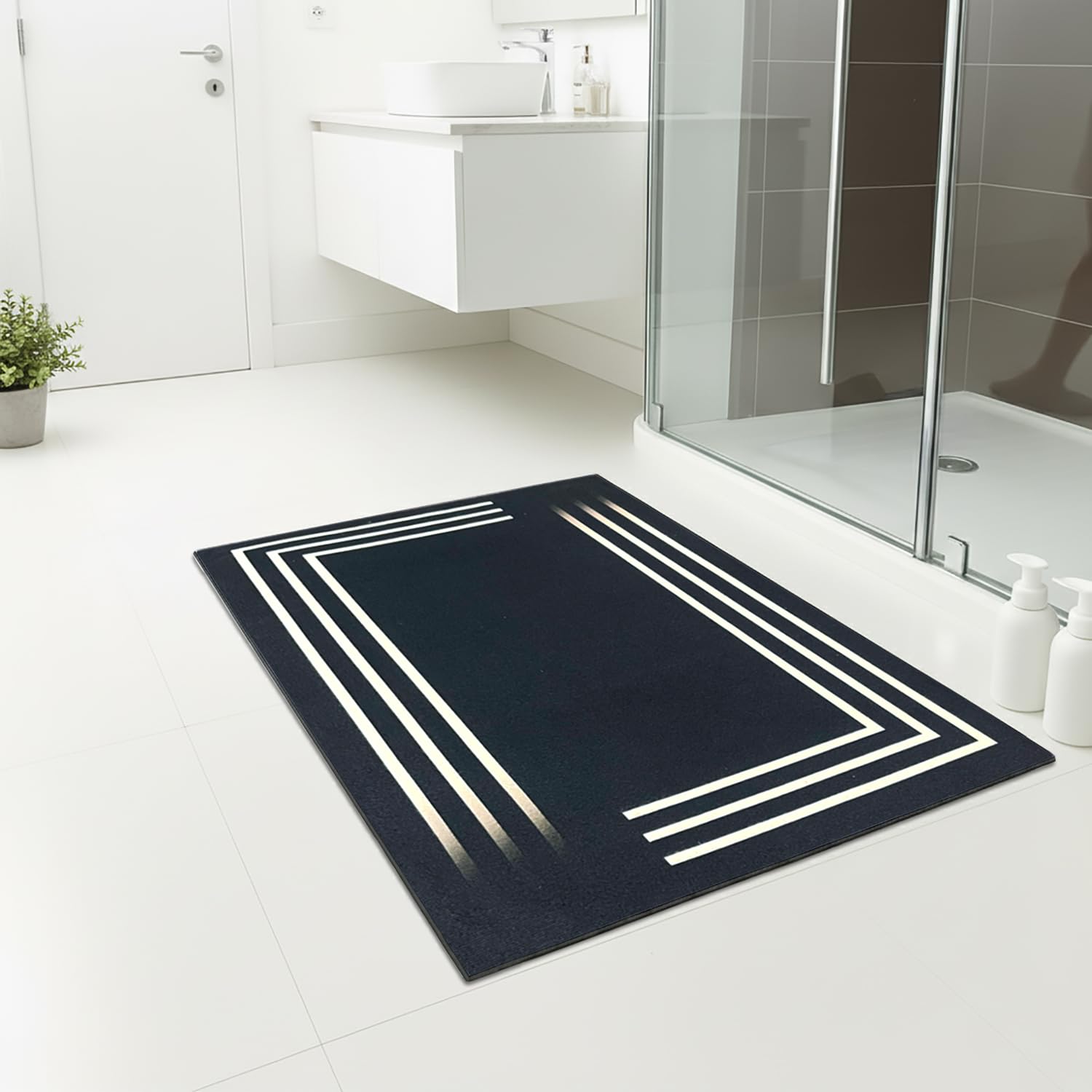 Rubber Doormat Anti Slip (Stripe Design ,35x58 cm)