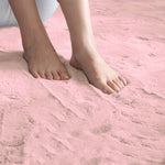 Rabbit Fur Super Soft Carpet (Peach, 4x6 Feet)