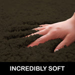 Newman Microfiber Shaggy Carpet for Living Room - 6x7 Feet, Arabic Coffee