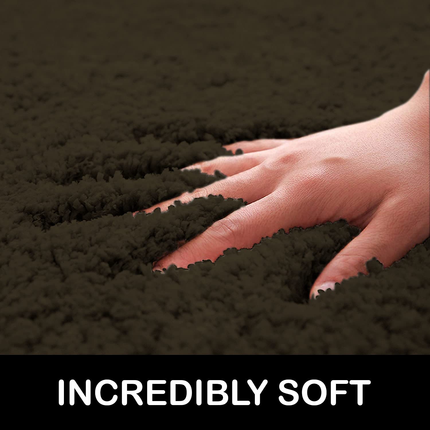 Newman Microfiber Shaggy Carpet for Living Room - 6x7 Feet, Arabic Coffee