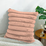 Luxurious Plush Cushion Cover (16 Inch x 16 Inch, Peach)