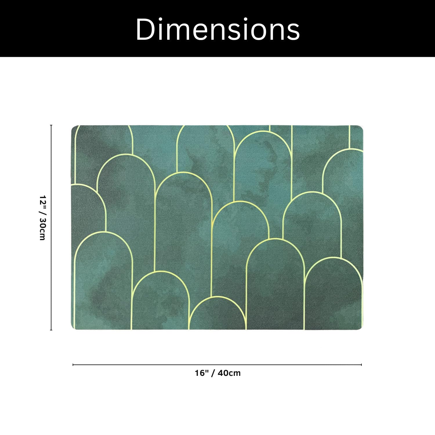 Kitchen Place Mat Set Of 6 (30x40 CM Green)