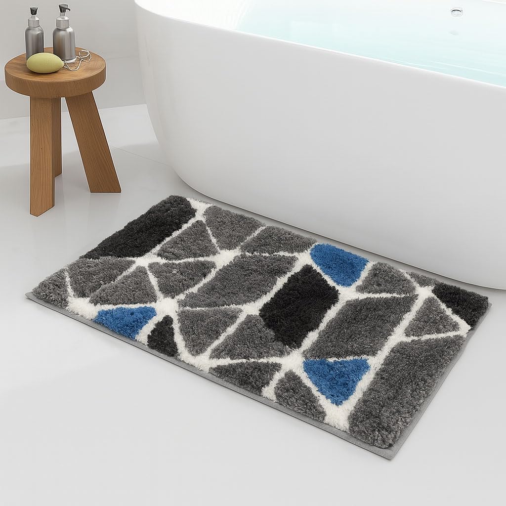 Macau Trangle Bath Mat (40x60 cm,Grey)