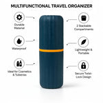 Portable Toothbrush Holder Case Combo( 7x21 cm, Navy Blue) Pack of 2