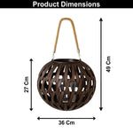 Hanging Bamboo Lamps for Living Room ( 27x36x36 cm ) Cocoa