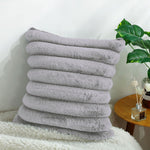 Luxurious Plush Cushion Cover (16 Inch x 16 Inch, Grey)