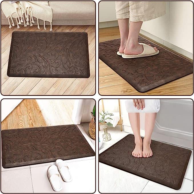 PVC Door Mats Anti Fatigue Non Slip (Chocolate, 44x71 cm)