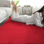 Rabbit Fur Soild Carpet (Maroon, 3x5 Feet)