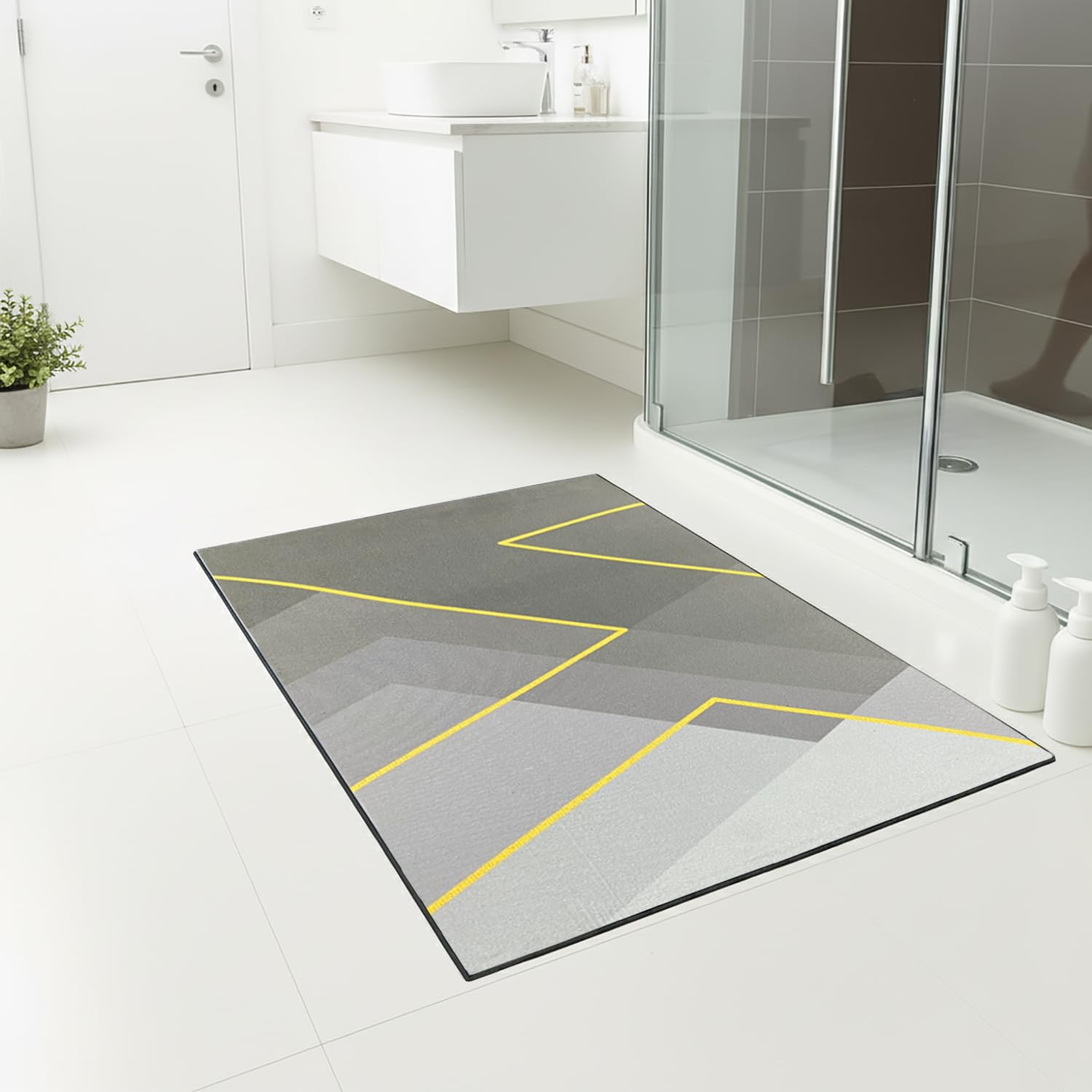 Rubber Doormat Anti Slip (Abstract Design ,35x58 cm)