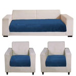 Rabbit Fur Sofa Cover 3 Seater and 2 Seater Universal 5 Seater (Teal, 68x183-61x66 cm)