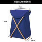 Laundry Basket for Clothes (40x70 cm, Navy Blue)