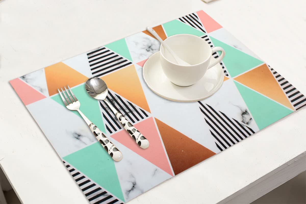 Placemat/Utensil Mat for HomeSet of 4 Piece (Triangle_30x45 Cm)