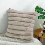 Luxurious Plush Cushion Cover (16 Inch x 16 Inch, taupe)