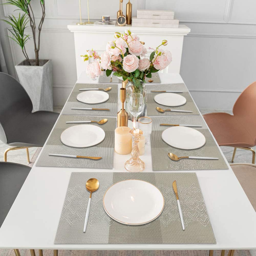 Placemat for Dining Table Set of 6(30x45 CM Multi)
