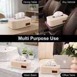 Bamboo Napkin Box Tissue Holder ( Cream, 24x14x9 cm )