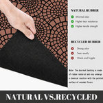 Rubber Door Mat Mosaic Textured ( 45x75 cm Brown )