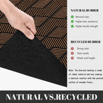 Rubber Door Mat Geometric Textured ( 45x75 cm Brown )