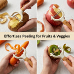 Wooden Peeler For Vegetables And Fruits Plain ( 16x7.5cm Beige )