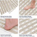 Rubber Shower Mat For Bathroom ( 38x70 Cm Beige )