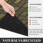 Rubber Door Mat Geometric Textured ( 45x75 cm Golden )