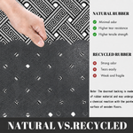 Rubber Door Mat Weave Textured ( 45x75 cm Silver )