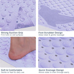 PVC Shower Mat for Bathroom Floor ( 35x70 cm, Purple )