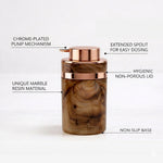 Marble Pattern Plastic Soap Dispenser For Bathroom And Kitchen Sink  ( 13.5x7 cm Brown )