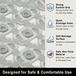 Rubber Shower Mat Ibija Pattern ( 40x70 Cm Silver )