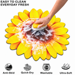 3D Rangoli Mats ( 56x56 cm, Yellow )