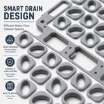 Rubber Shower Mat For Bathroom ( 40x66 Cm Grey )