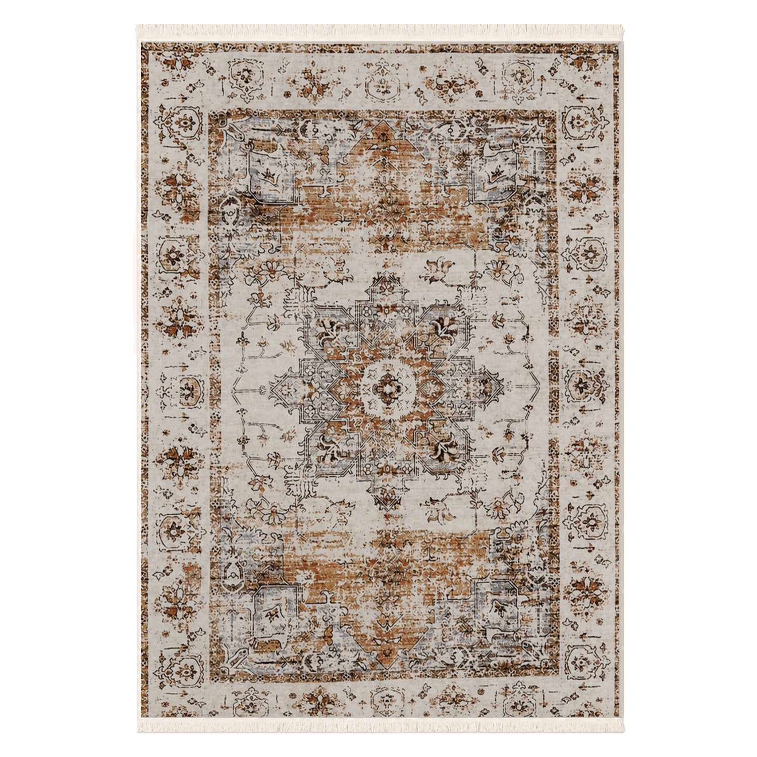 Riyasat Printed Carpet For Home And Office ( 3x5 ft, Rustic heritage )