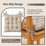 Polyester Chair Cushion Pad, Soft, Comfortable Back Support, Relaxing Backrest Pillow Cushions with Ties for Home, Office, Livingroom - (18x18 Inch, White) Pack of 1
