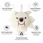Bath Sponge For Kids And Adult (Cream 10x12cm )