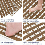 Rubber Shower Mat For Bathroom ( 38x70 Cm Brown )