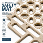 Rubber Shower Mat For Bathroom ( 40x66 Cm Taupe )