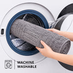 Bahrain Intersect Microfiber Bath Mat (40x58cm Grey)