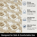 Rubber Shower Mat Ibija Pattern ( 40x70 Cm Beige )