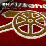Arsenal Wool Tufted Floor Mat  (81x72 cm, Red Gold White Black )