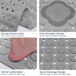 PVC Shower Mat for Bathroom Floor (40x70 cm, Grey)