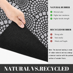 Rubber Door Mat Mosaic Textured ( 45x75 cm Silver )